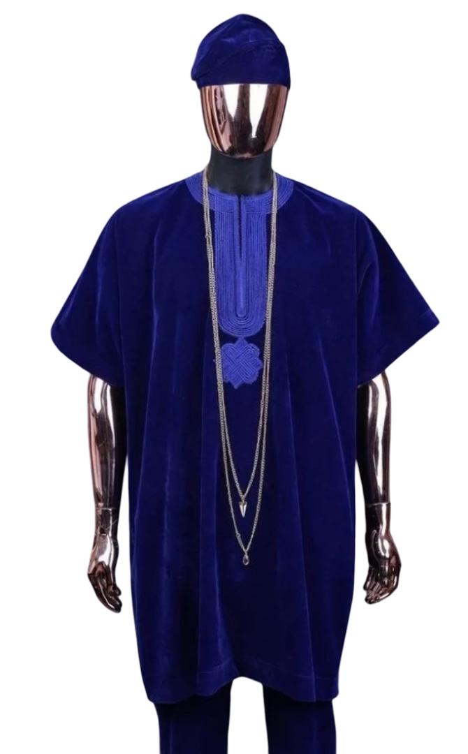 3 Piece African Aso Oke for Men ,Festival Suit Gift for Him African Attire Traditional Dashiki Men's Wedding Clothing Vintage Costume, Handmade African Aso Oke.