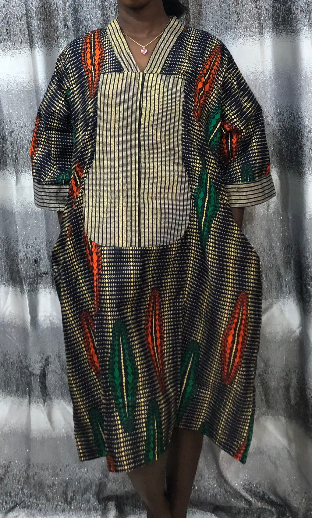 African Print Kaftan Dress, Moroccan bubu Kaftans, Nigerian Bubu, Moo-Moo Dress, Ankara Kaftans. (Short/knee Length)