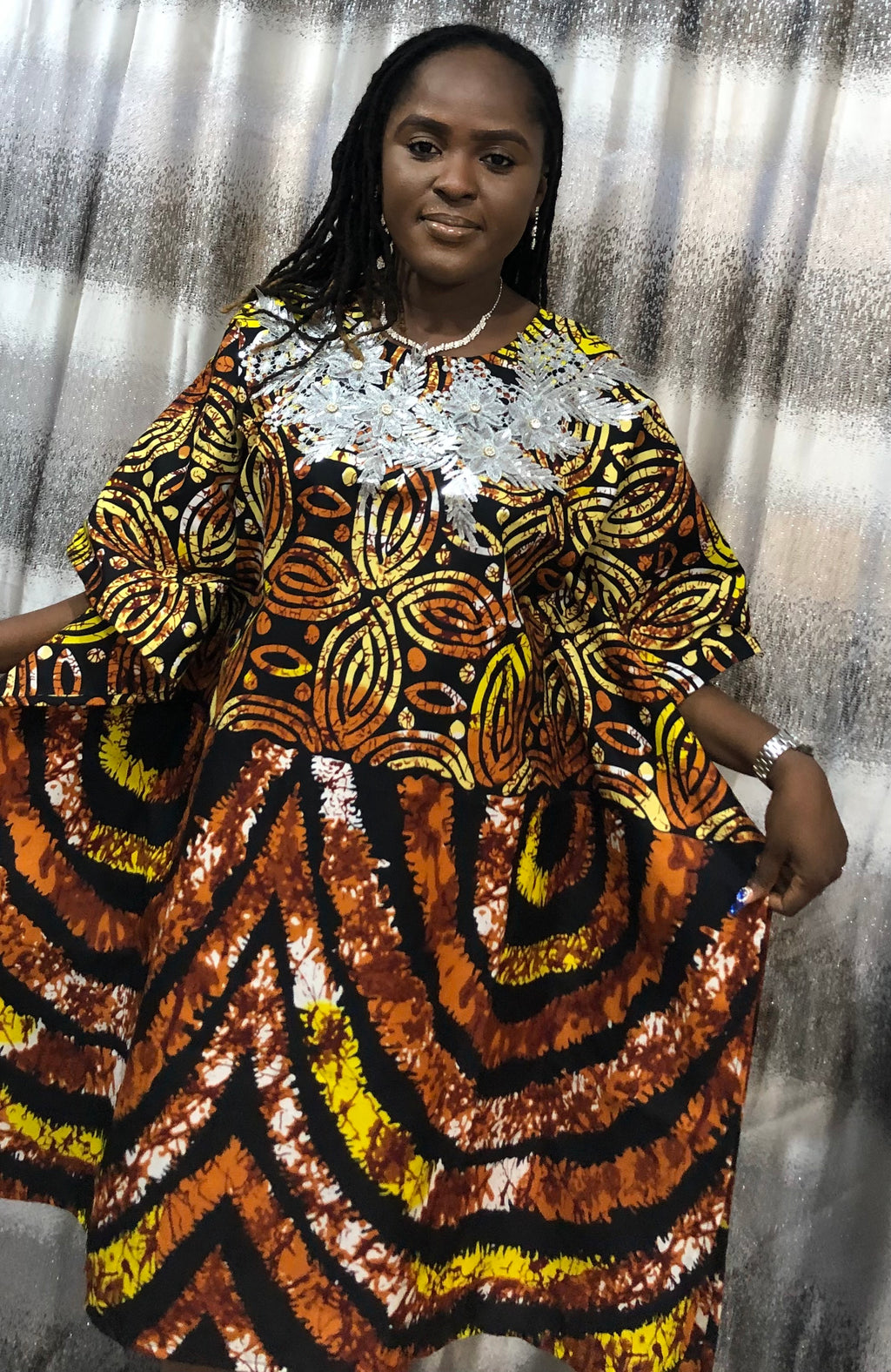 African Print Kaftan Dress, Moroccan bubu Kaftans, Nigerian Bubu, Moo-Moo Dress, Ankara Kaftans. (Short/knee Length)