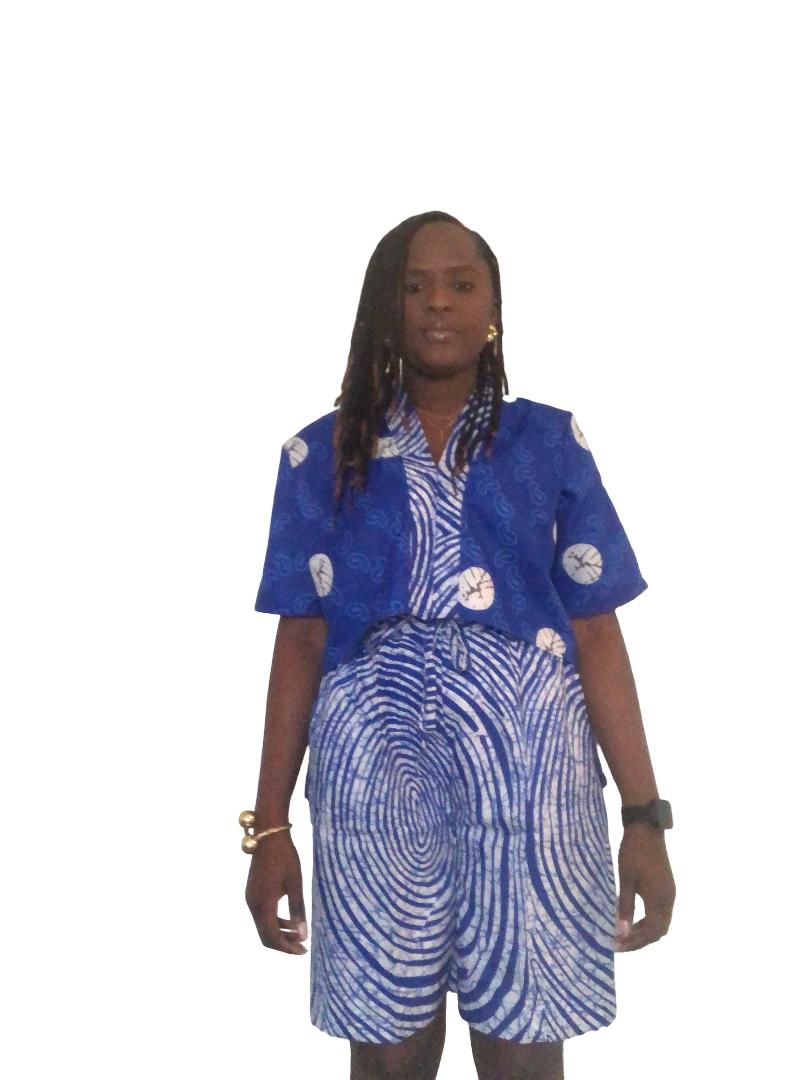 African Women's Crop Top and Pants, Ankara 2 Piece Set Casual Outfits. Ankara Crop Top, Ankara Pants, 2 Piece Party Outfit, Shorts, Ankara Trouser, Gift for Her, African Print Pants, Ankara Crop Top and Pants, Ankara Knee Length Pants and Crop Top