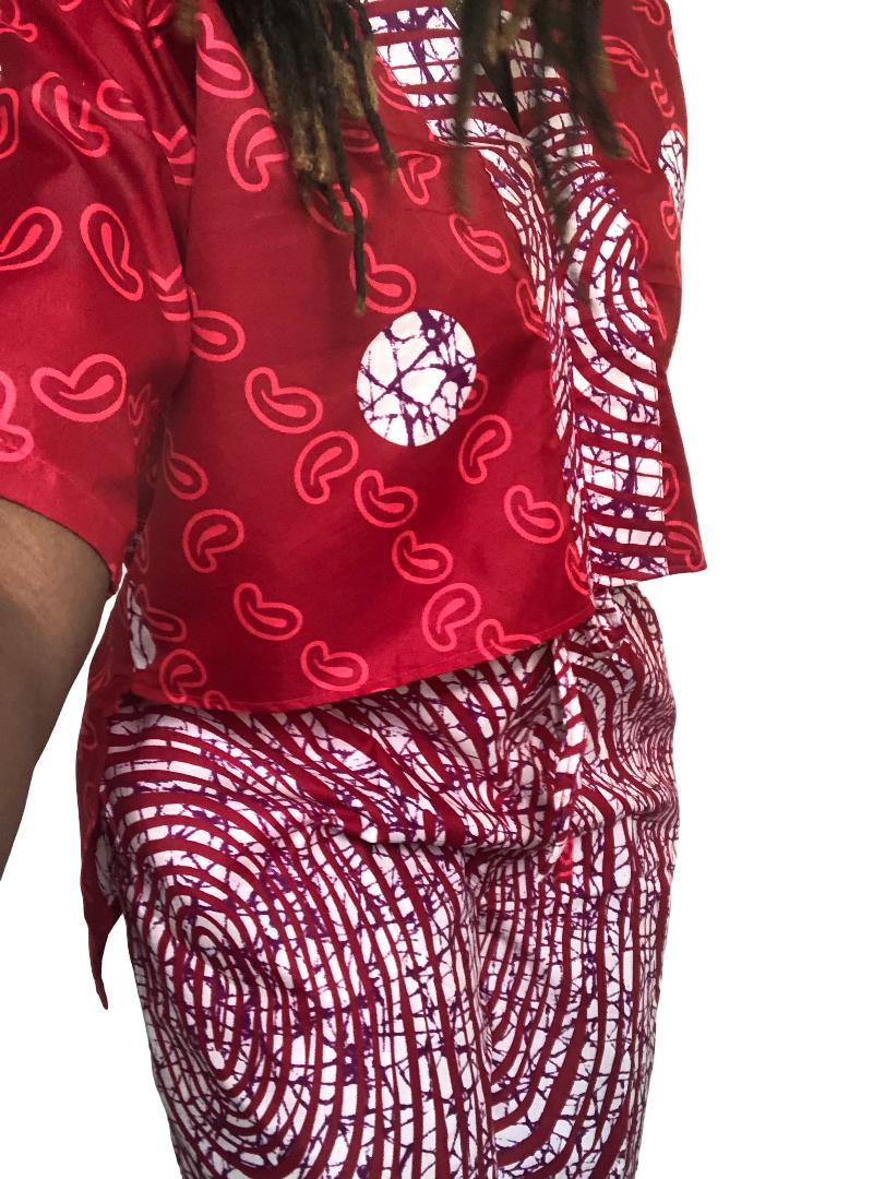 African Women's Crop Top and Pants, Ankara 2 Piece Set Casual Outfits. Ankara Crop Top, Ankara Pants, 2 Piece Party Outfit, Shorts, Ankara Trouser, Gift for Her, African Print Pants, Ankara Crop Top and Pants, Ankara Knee Length Pants and Crop Top