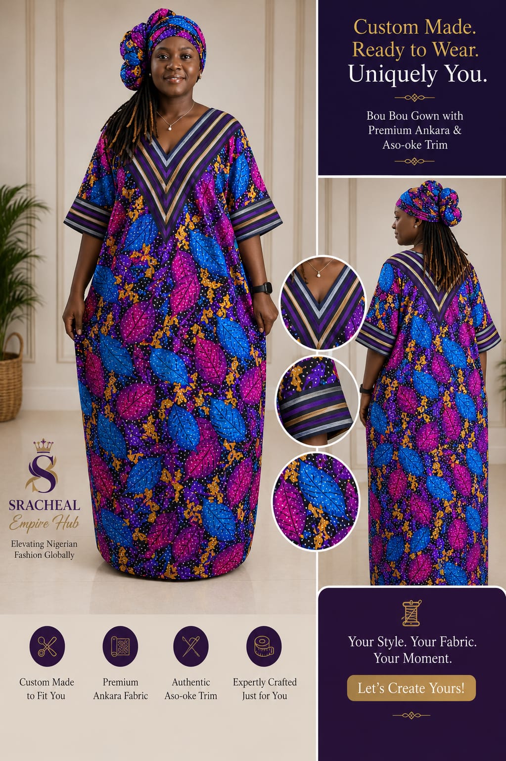 Ankara+Aso Oke Bubu. Cotton Ankara with Aso Oke free gown. African Print Kaftan Dress, Moroccan bubu Kaftans, Nigerian Bubu, Moo-Moo Dress, Ankara Kaftans.