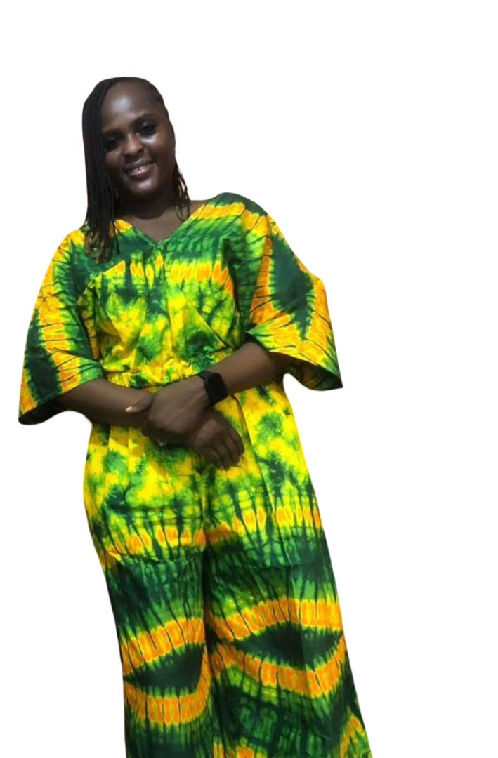 Ankara Two Piece Set: African Print Crop Top & Wide Leg Pants      Ankara two piece set, African print pants, Ankara crop top and pants, African print tops, Ankara wide leg pants, Ankara palazzo pant and top