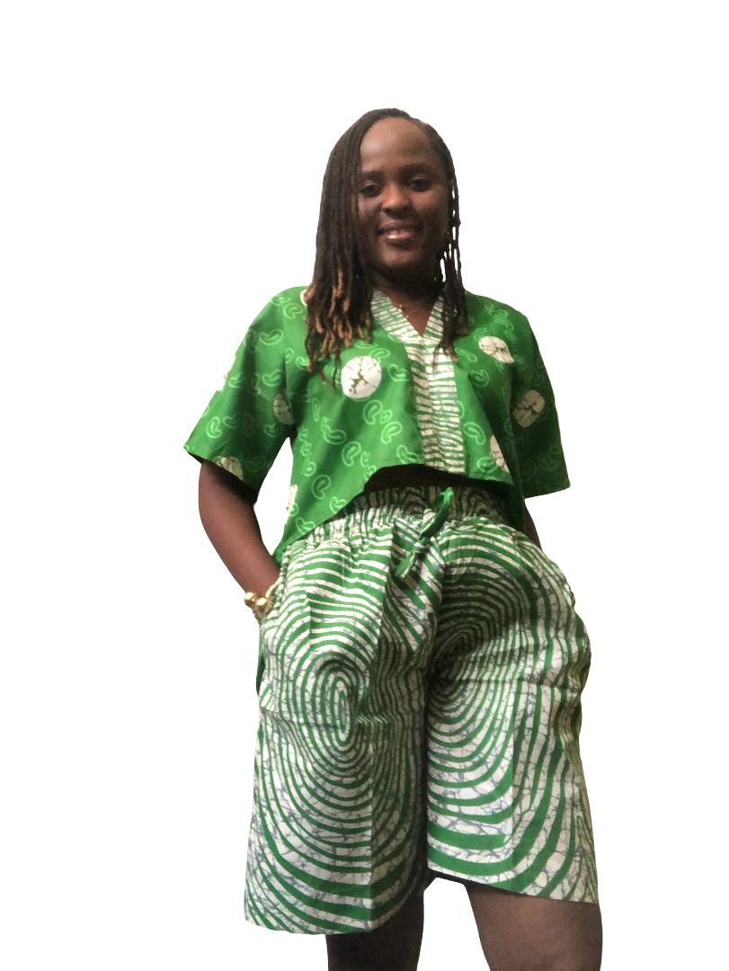 African Women's Crop Top and Pants, Ankara 2 Piece Set Casual Outfits. Ankara Crop Top, Ankara Pants, 2 Piece Party Outfit, Shorts, Ankara Trouser, Gift for Her, African Print Pants, Ankara Crop Top and Pants, Ankara Knee Length Pants and Crop Top