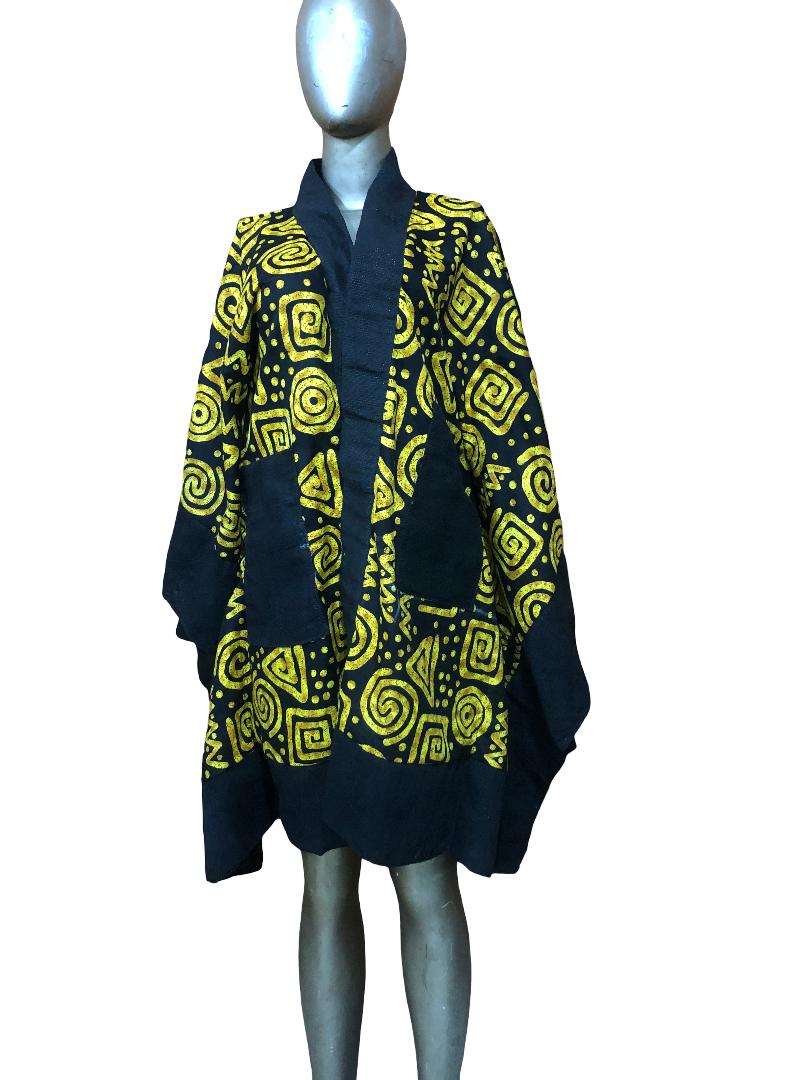 African Print Kimono Duster: Ankara Asooke Jacket African Ankara Kimono Jacket, AsoOke Print, Ethnic Fashion Asooke Ankara Kimono Duster/African Print Jacket/ Tribal Kimono With Pockets/One Size fits African Ankara Kimono Jacket, Aso Oke African Print