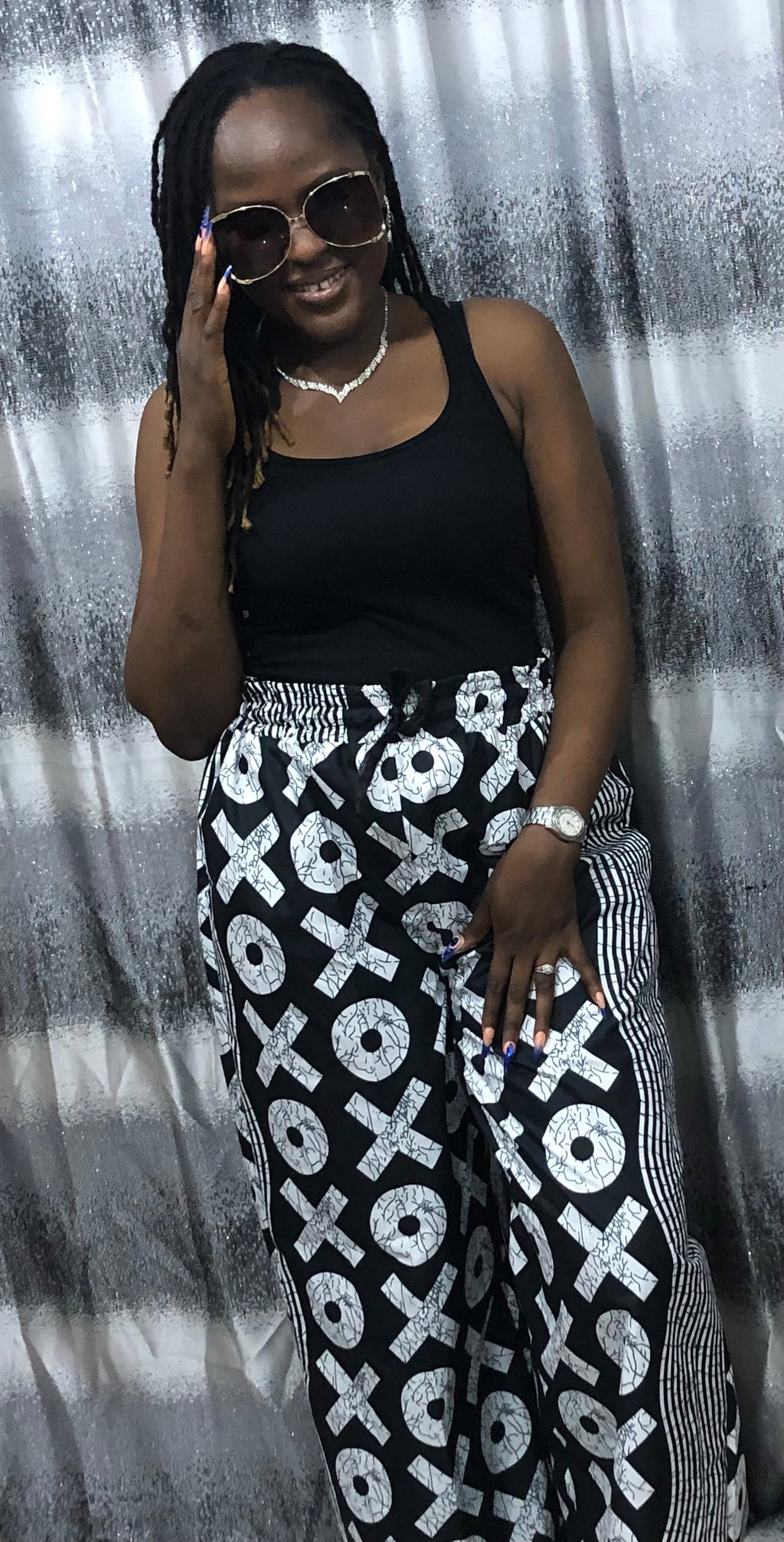 Ankara Full-Length Trousers | Elastic Waist Cotton Pants | Nigerian Wax Fabric | African Palazzo Pants – Wide Leg Ankara Trousers – Ready to Wear High Waist Pants