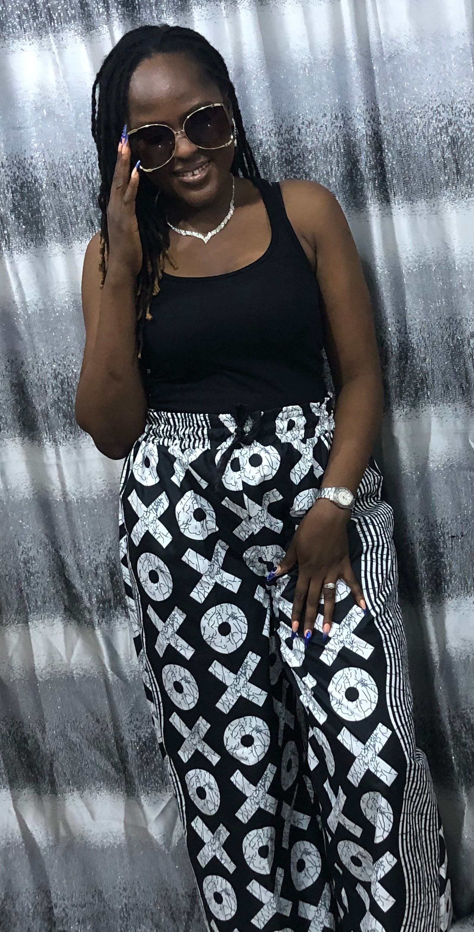 Ankara Full-Length Trousers | Elastic Waist Cotton Pants | Nigerian Wax Fabric | African Palazzo Pants – Wide Leg Ankara Trousers – Ready to Wear High Waist Pants