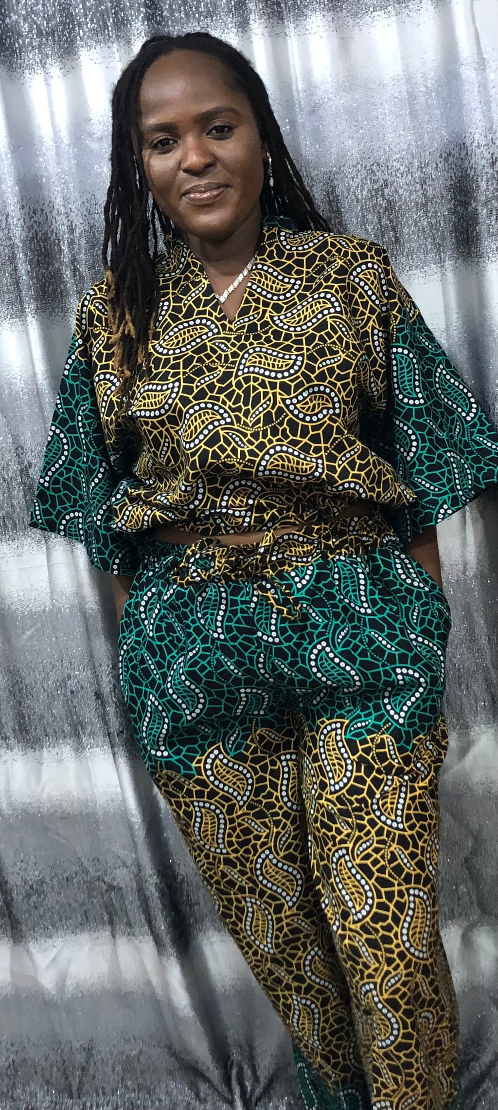 Ankara Two Piece Set: African Print Crop Top & Wide Leg Pants      Ankara two piece set, African print pants, Ankara crop top and pants, African print tops, Ankara wide leg pants, Ankara palazzo pant and top