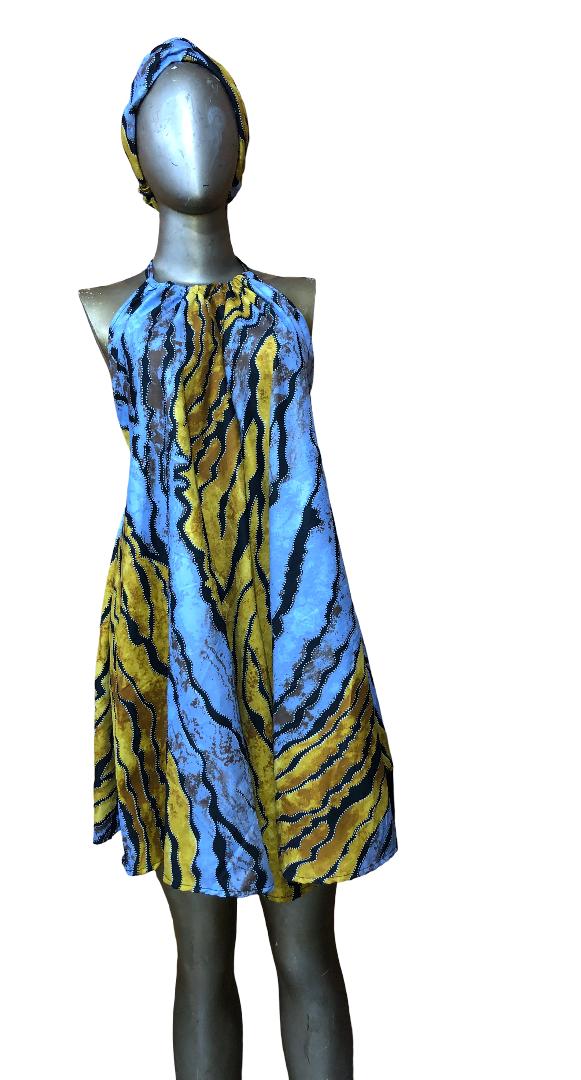 Ankara Dress – Handmade African Halter Neck Summer Dress, Bold Wax Print, Multiple Patterns, Festival Beach Outfit
Handmade Ankara Backless Dress | African Print Summer Kaftan | Backless Maxi Dress