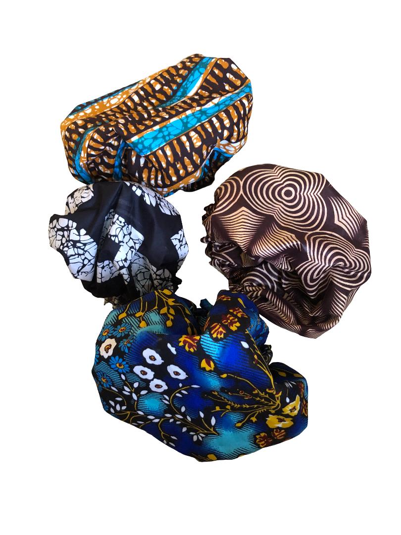 Kids Ankara Bonnet Cap/Double Layered Bonnet /Ruffles Cap/Children's Ankara Bonnet: Handmade Cotton-Lined Ruffled Headwrap, Kids Ankara Handmade African Print Sleep Cap for Children |Cotton-Lined Hair Protection, African Print Elastic Protective Baby Cap.