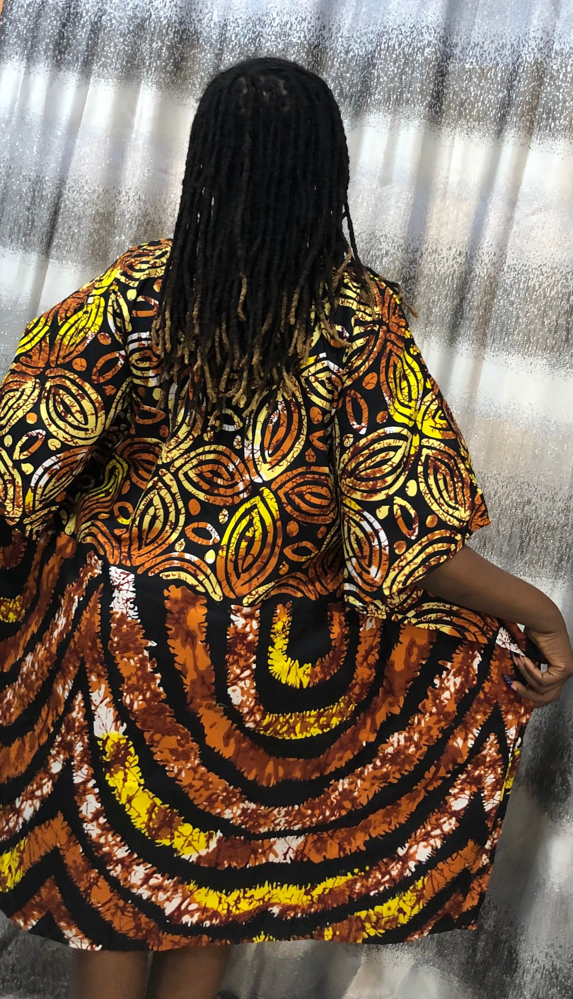 African Print Kaftan Dress, Moroccan bubu Kaftans, Nigerian Bubu, Moo-Moo Dress, Ankara Kaftans. (Short/knee Length)