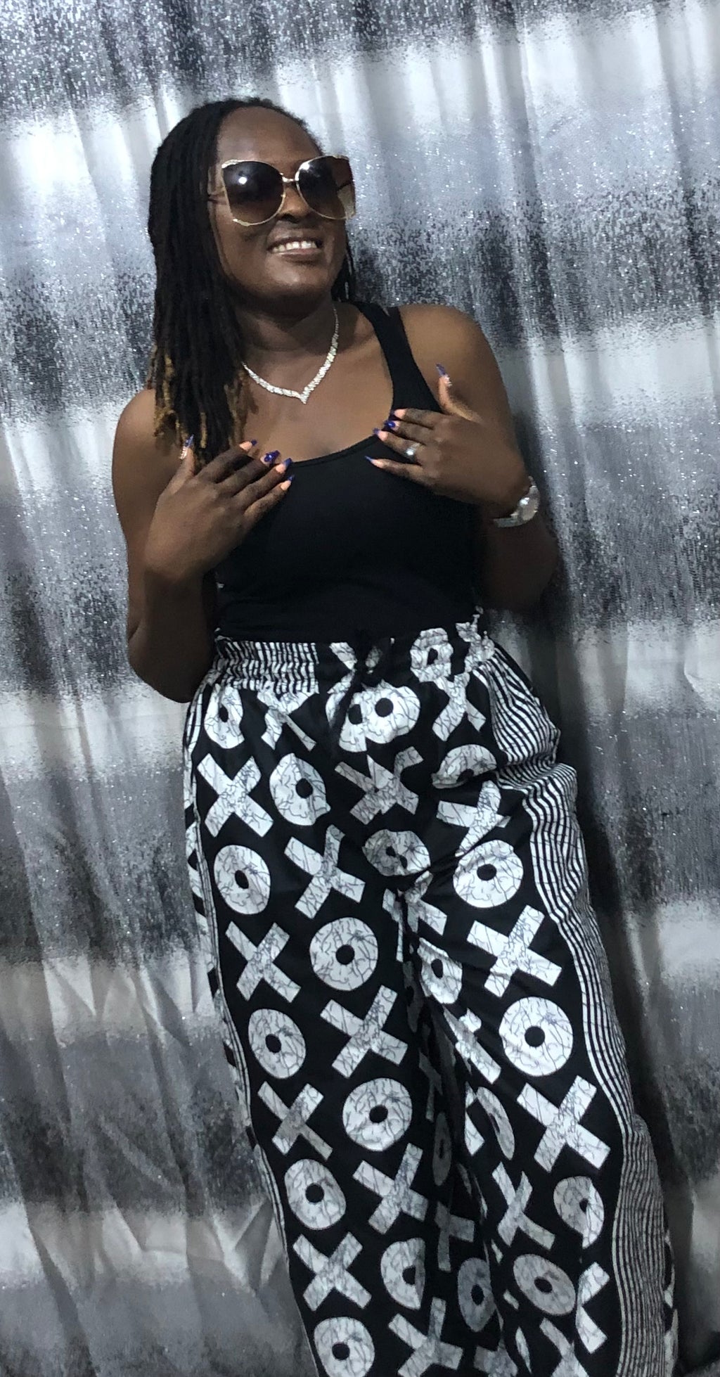 Ankara Full-Length Trousers | Elastic Waist Cotton Pants | Nigerian Wax Fabric | African Palazzo Pants – Wide Leg Ankara Trousers – Ready to Wear High Waist Pants