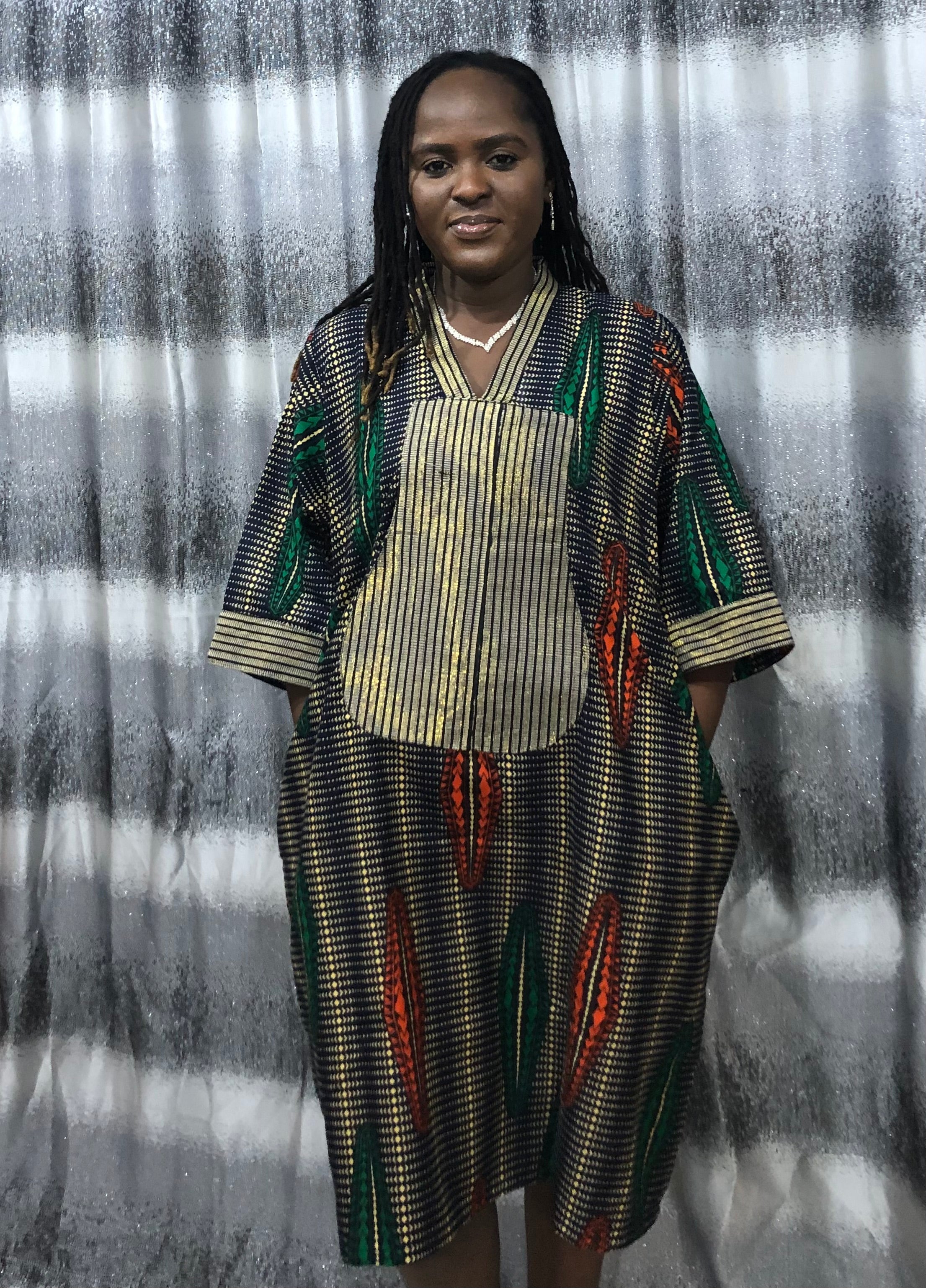 African Print Kaftan Dress, Moroccan bubu Kaftans, Nigerian Bubu, Moo-Moo Dress, Ankara Kaftans. (Short/knee Length)