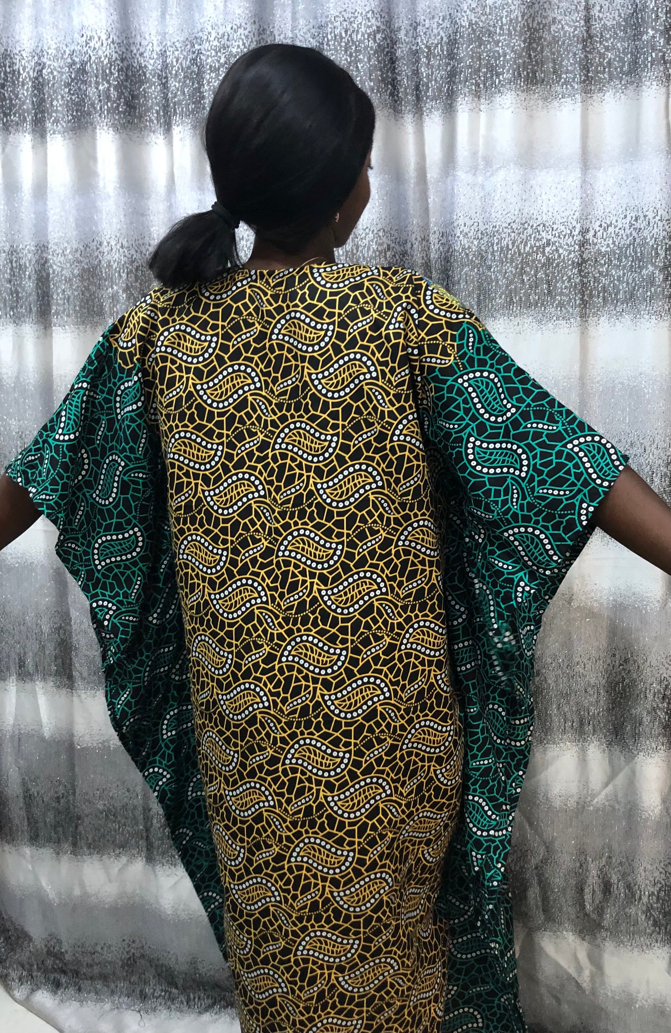 African Print Kaftan Dress, Moroccan bubu Kaftans, Nigerian Bubu, Moo-Moo Dress, Ankara Kaftans.