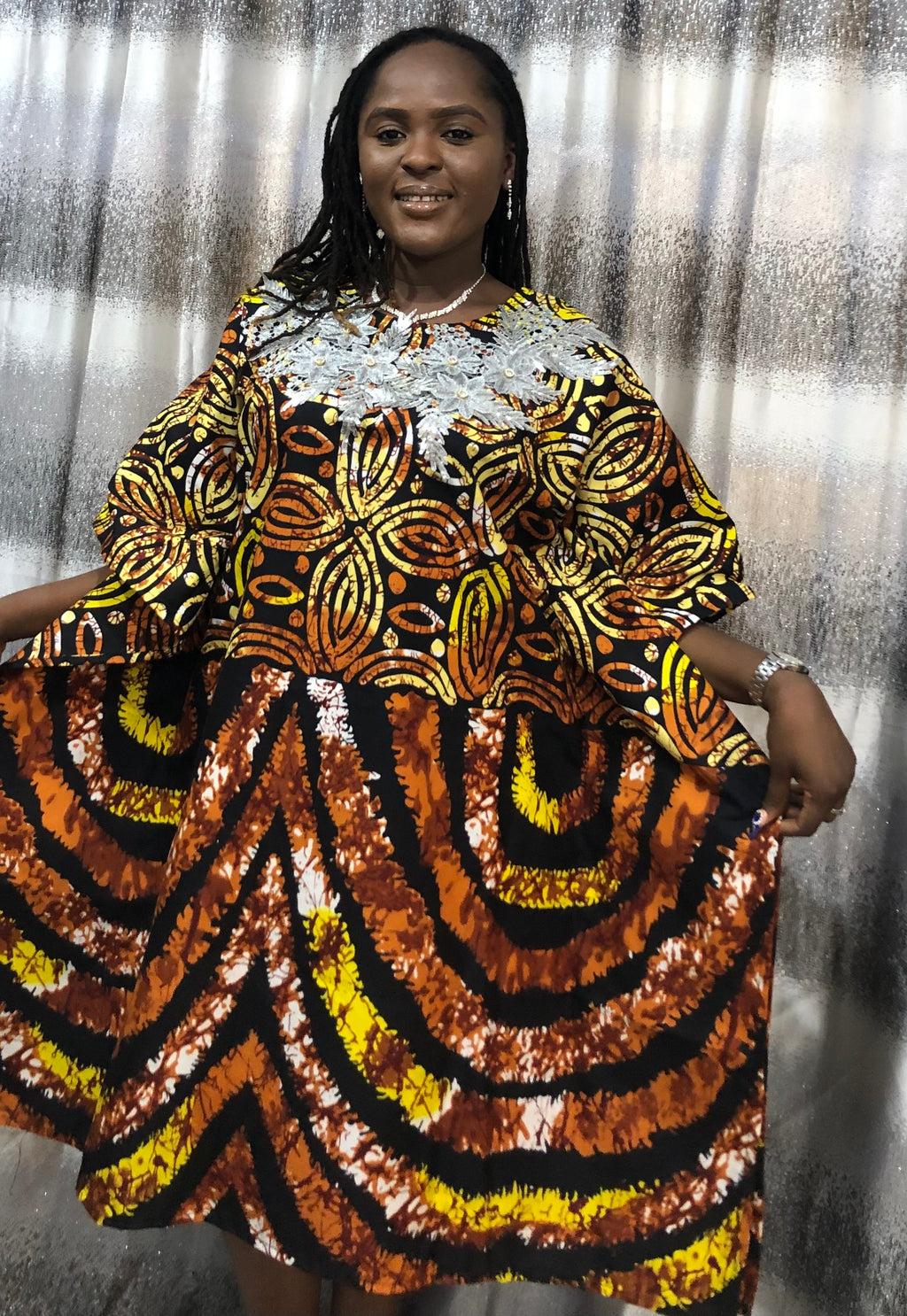 African Print Kaftan Dress, Moroccan bubu Kaftans, Nigerian Bubu, Moo-Moo Dress, Ankara Kaftans. (Short/knee Length)