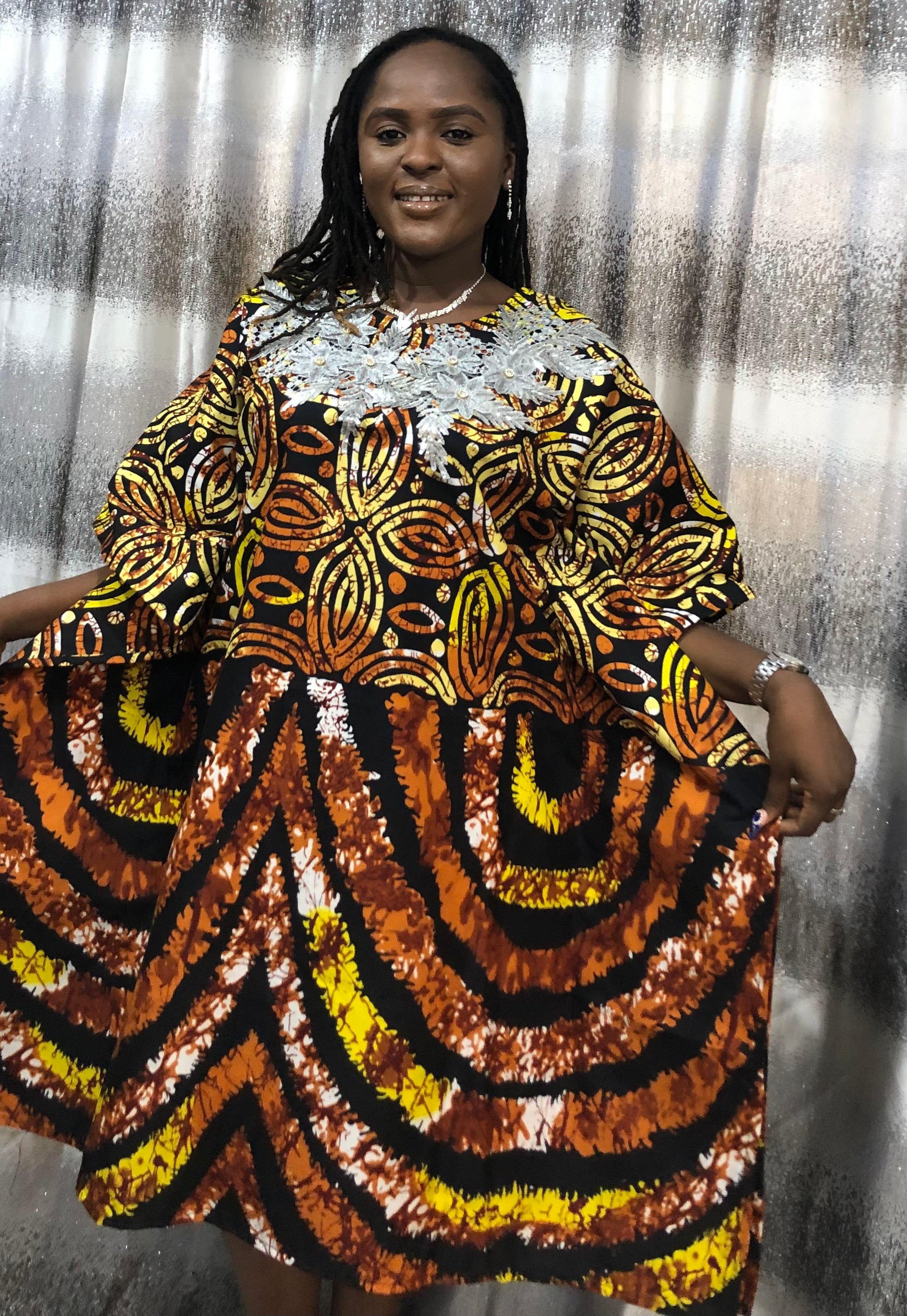 African Print Kaftan Dress, Moroccan bubu Kaftans, Nigerian Bubu, Moo-Moo Dress, Ankara Kaftans. (Short/knee Length)