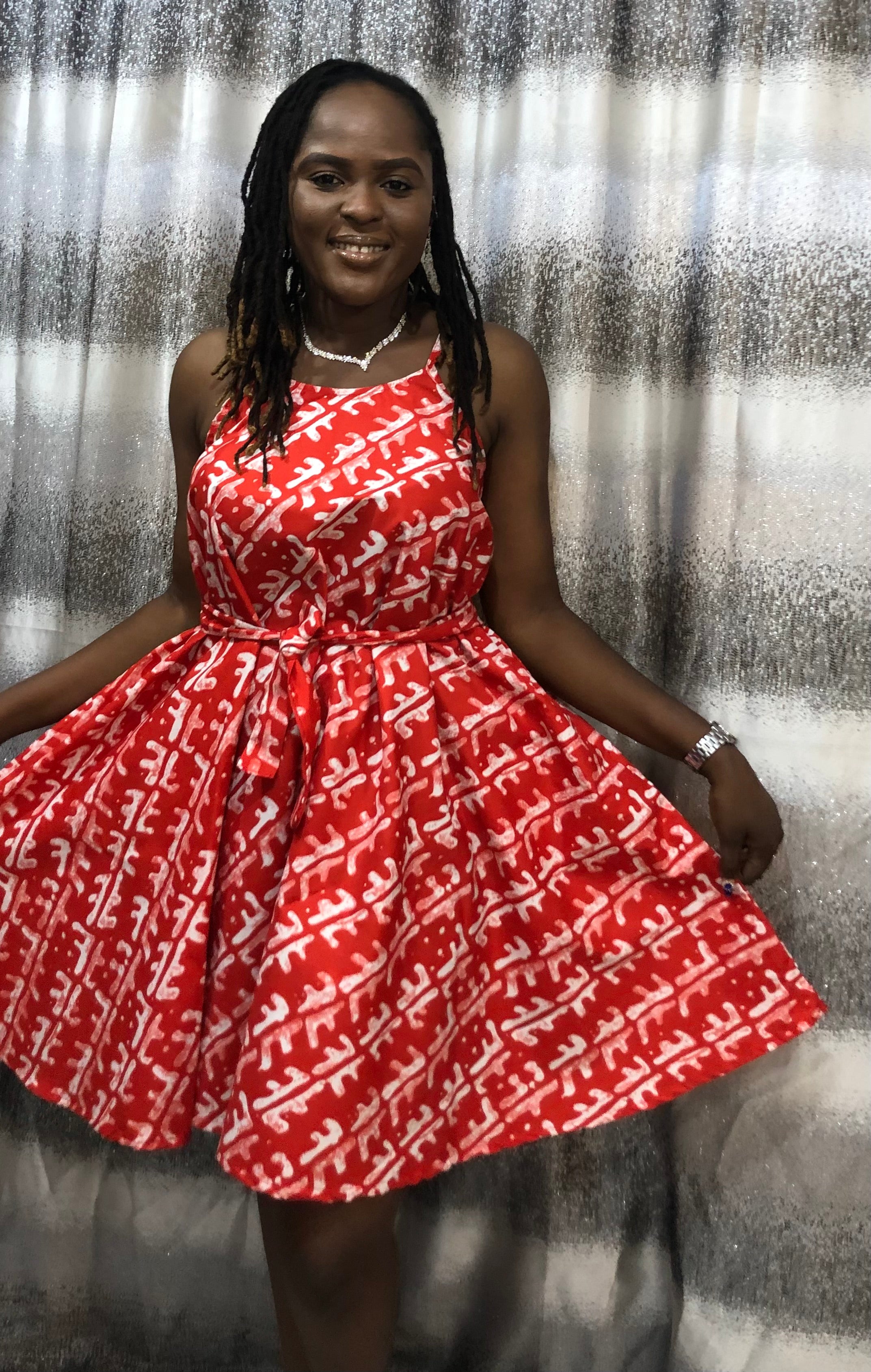 African Print Flare Dress, Moroccan Flare Outfit, Nigerian Gown, Moo-Moo Dress, Ankara Dresses. (Short/knee Length)