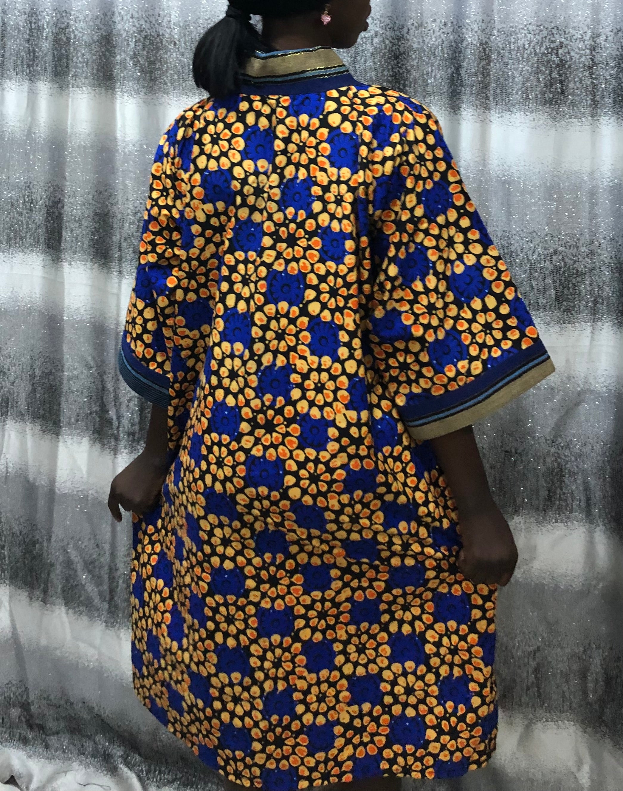 African Print Kaftan Dress, Moroccan bubu Kaftans, Nigerian Bubu, Moo-Moo Dress, Ankara Kaftans. (Short/knee Length)