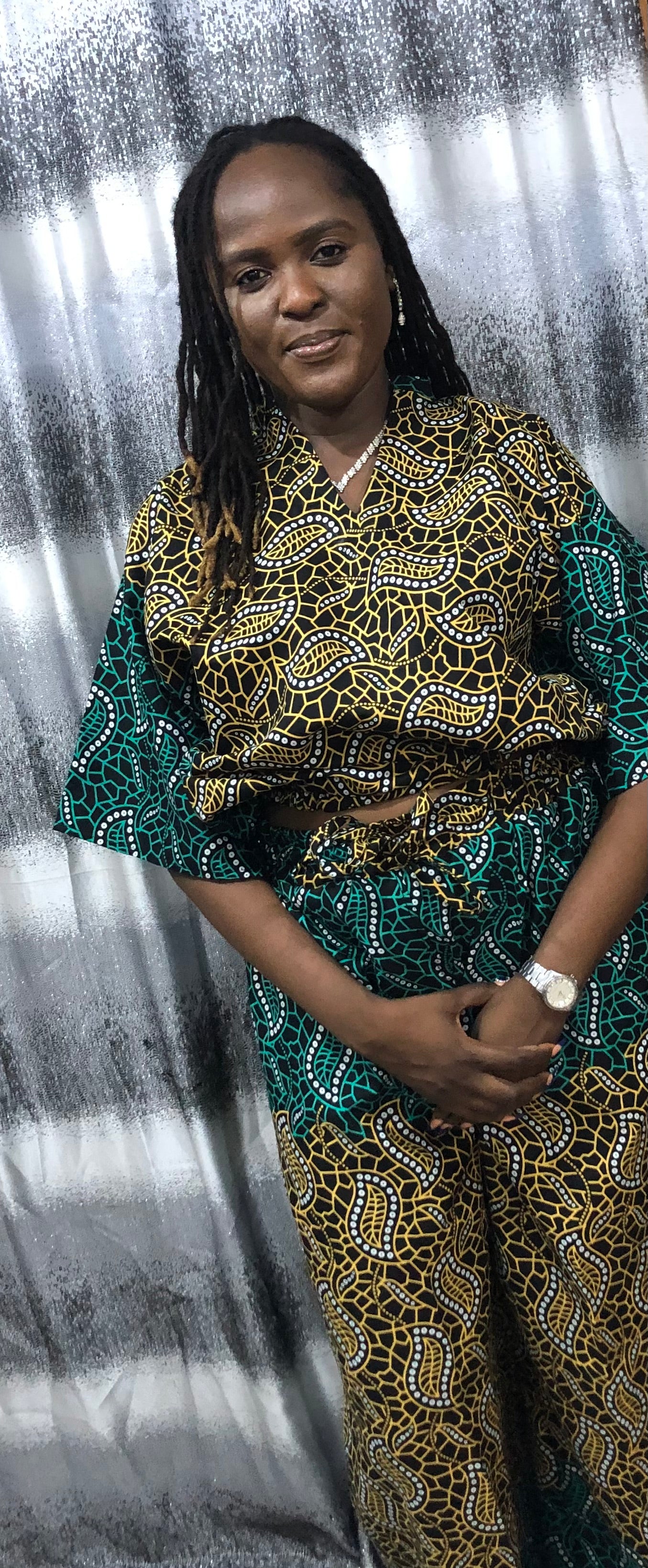 Ankara Two Piece Set: African Print Crop Top & Wide Leg Pants      Ankara two piece set, African print pants, Ankara crop top and pants, African print tops, Ankara wide leg pants, Ankara palazzo pant and top