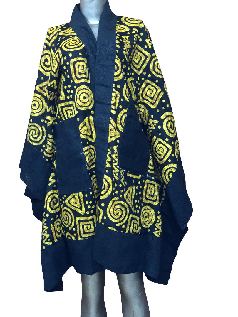 African Print Kimono Duster: Ankara Asooke Jacket African Ankara Kimono Jacket, AsoOke Print, Ethnic Fashion Asooke Ankara Kimono Duster/African Print Jacket/ Tribal Kimono With Pockets/One Size fits African Ankara Kimono Jacket, Aso Oke African Print