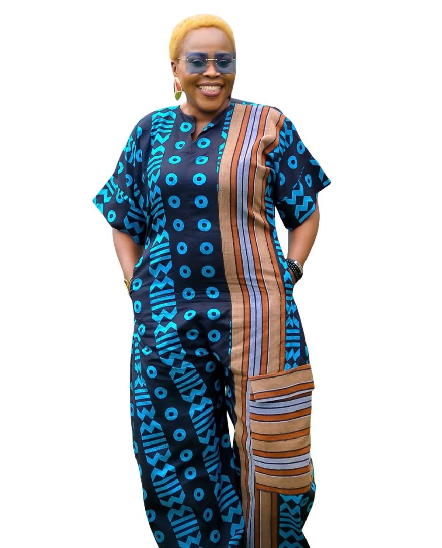 Vibrant Ankara African Print Jumpsuit With Aso Oke Pattern | Ankara One Piece Outfit – Ready to Wear Wide Leg Jumpsuit | African Print Jumpsuit, Ankara Jumpsuit, Women’s Boiler Suit, Ankara Romper, Harem Jumpsuit        Mud Cloth Print Dungaree