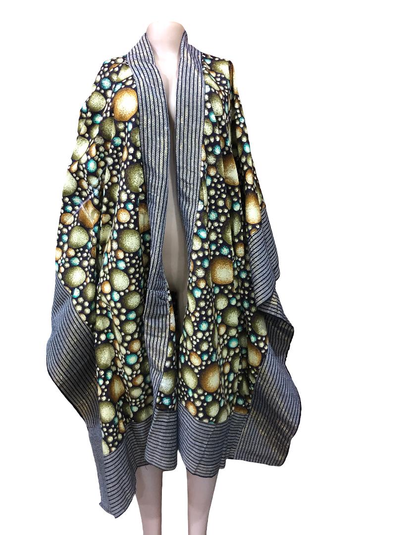 African Print Kimono Duster: Ankara Asooke Jacket African Ankara Kimono Jacket, AsoOke Print, Ethnic Fashion Asooke Ankara Kimono Duster/African Print Jacket/ Tribal Kimono With Pockets/One Size fits African Ankara Kimono Jacket, Aso Oke African Print