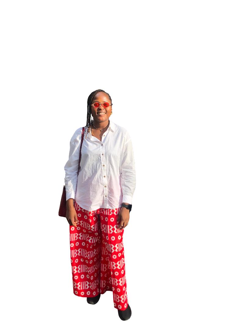 Ankara Full-Length Trousers | Elastic Waist Cotton Pants | Nigerian Wax Fabric | African Palazzo Pants – Wide Leg Ankara Trousers – Ready to Wear High Waist Pants