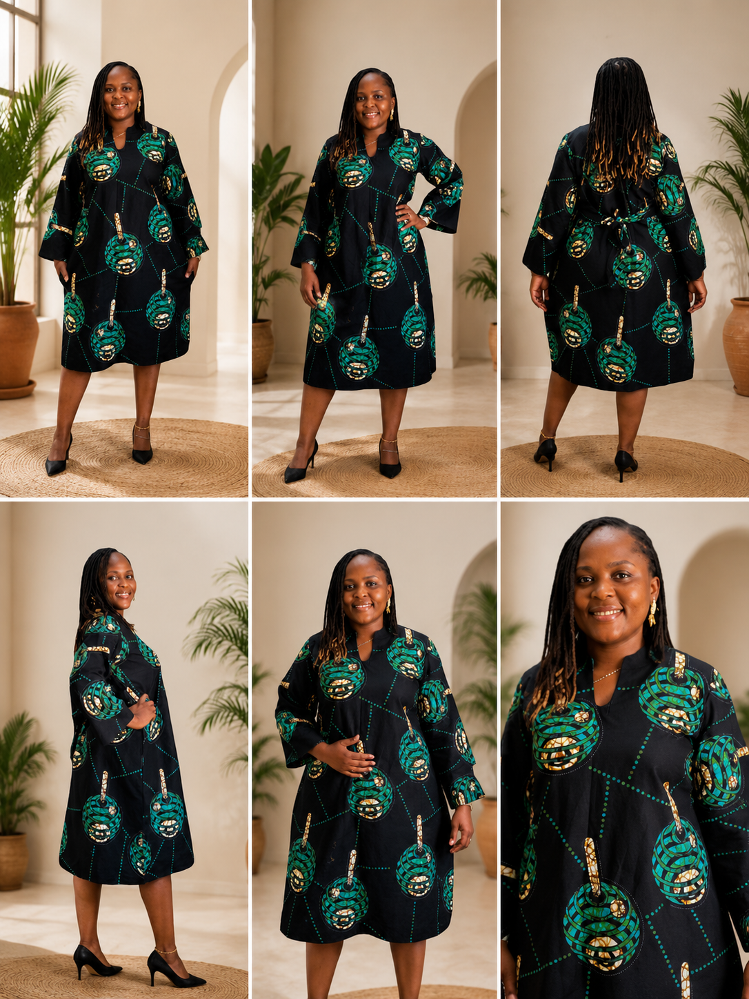 African Print Kaftan Dress, Moroccan bubu Kaftans, Nigerian Bubu, Moo-Moo Dress, Ankara Kaftans. (Short/knee Length)