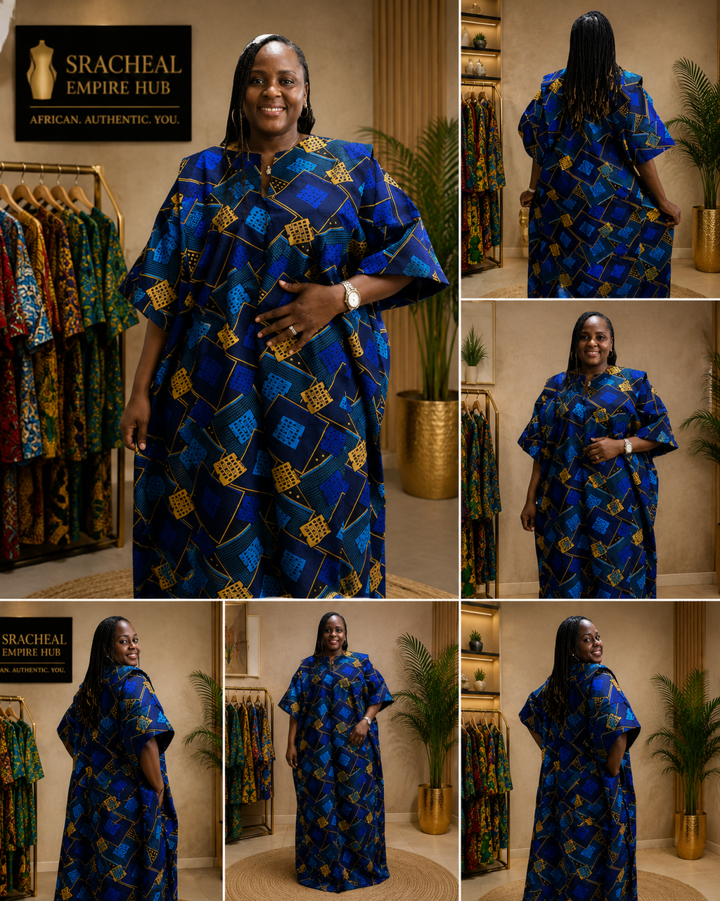Ankara Bubu Dress – African Print Kaftan Maxi Gown, Loose Fit Traditional Style. Ankara Boubou Kaftan Dress: African Print Bubu, One Size Fits Most